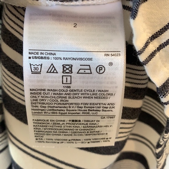 Banana Republic Navy/White Striped Shirt Dress - Picture 4 of 4